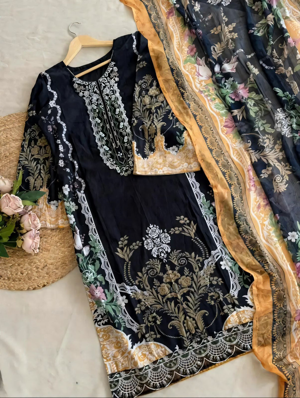 BOSQUE-Urban Stitched Lawn Suit for Women – Premium Ready-Made Cotton Embroidered Dress with Dupatta