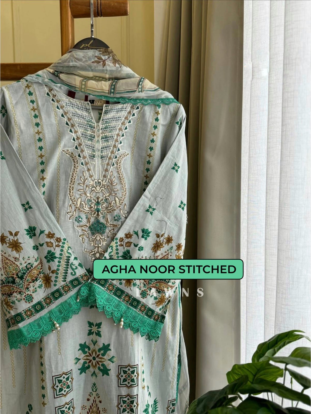 Bosque|Agha Noor Stitched Lawn Suit – Women’s Cotton Embroidered Ready-Made Collection