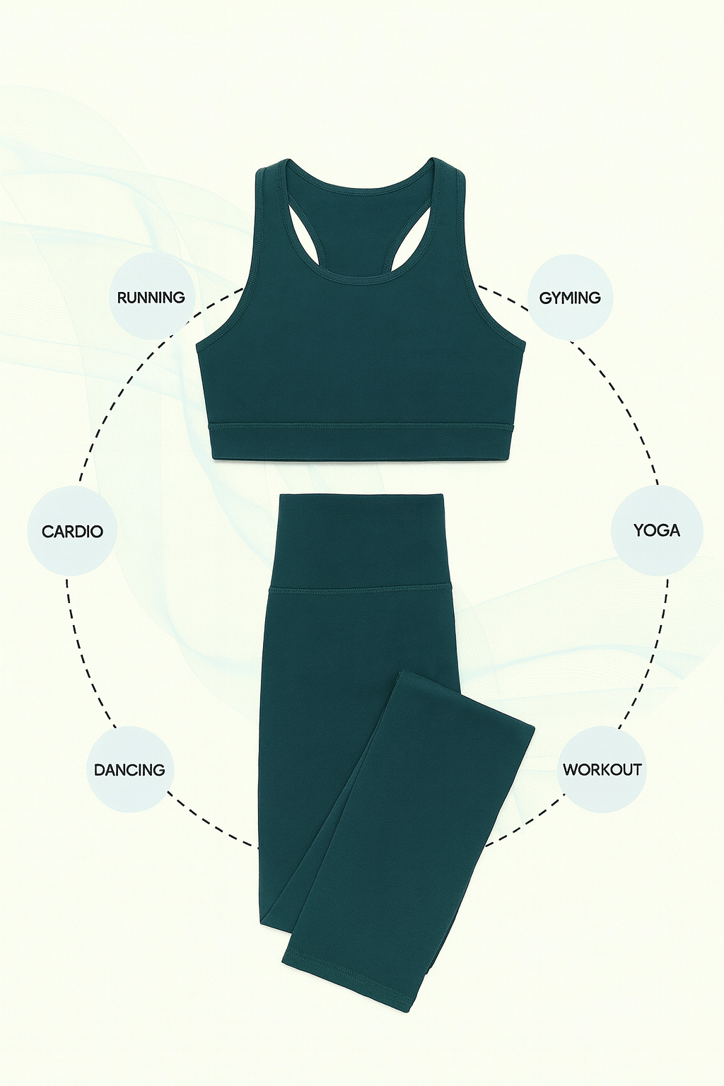 Women’s Gym Wear Co-Ord Set – Sports Bra & Leggings