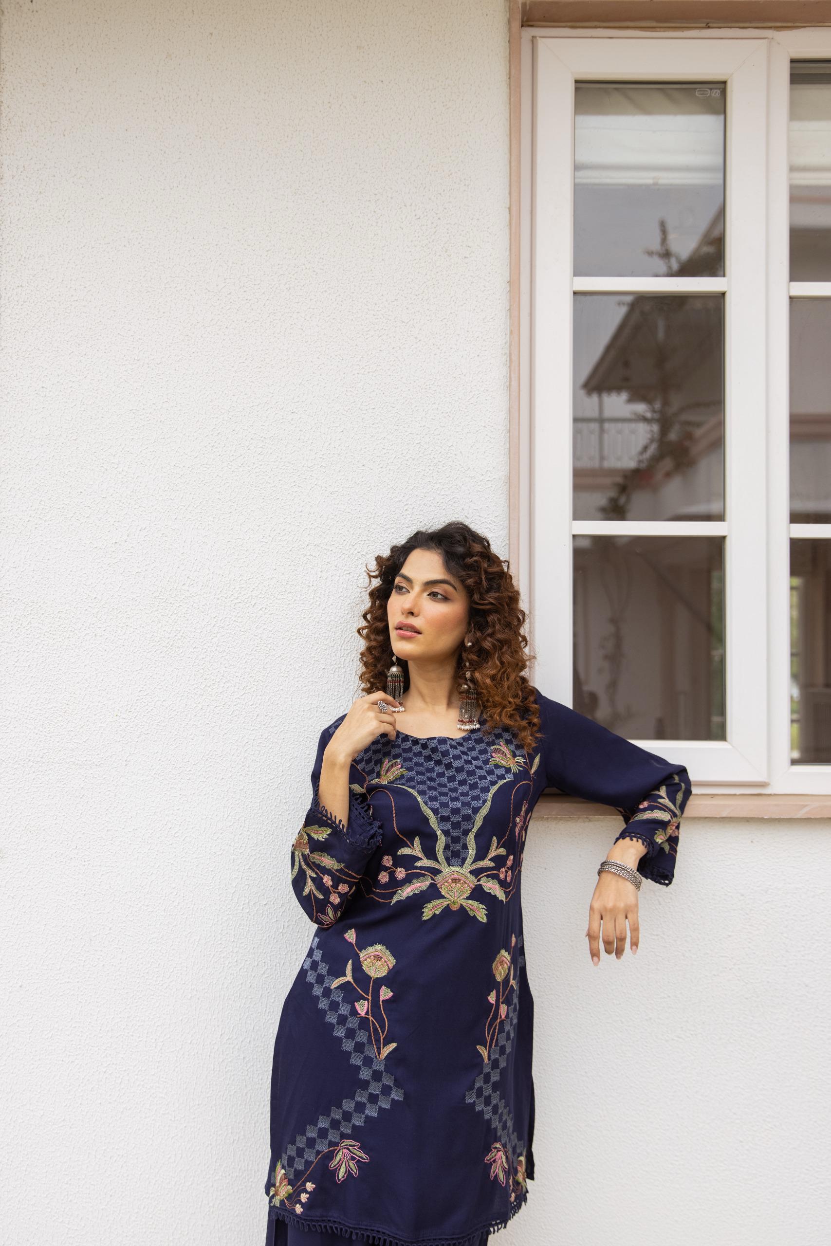 Bosque|2-Piece Co-Ord Set with Embroidery