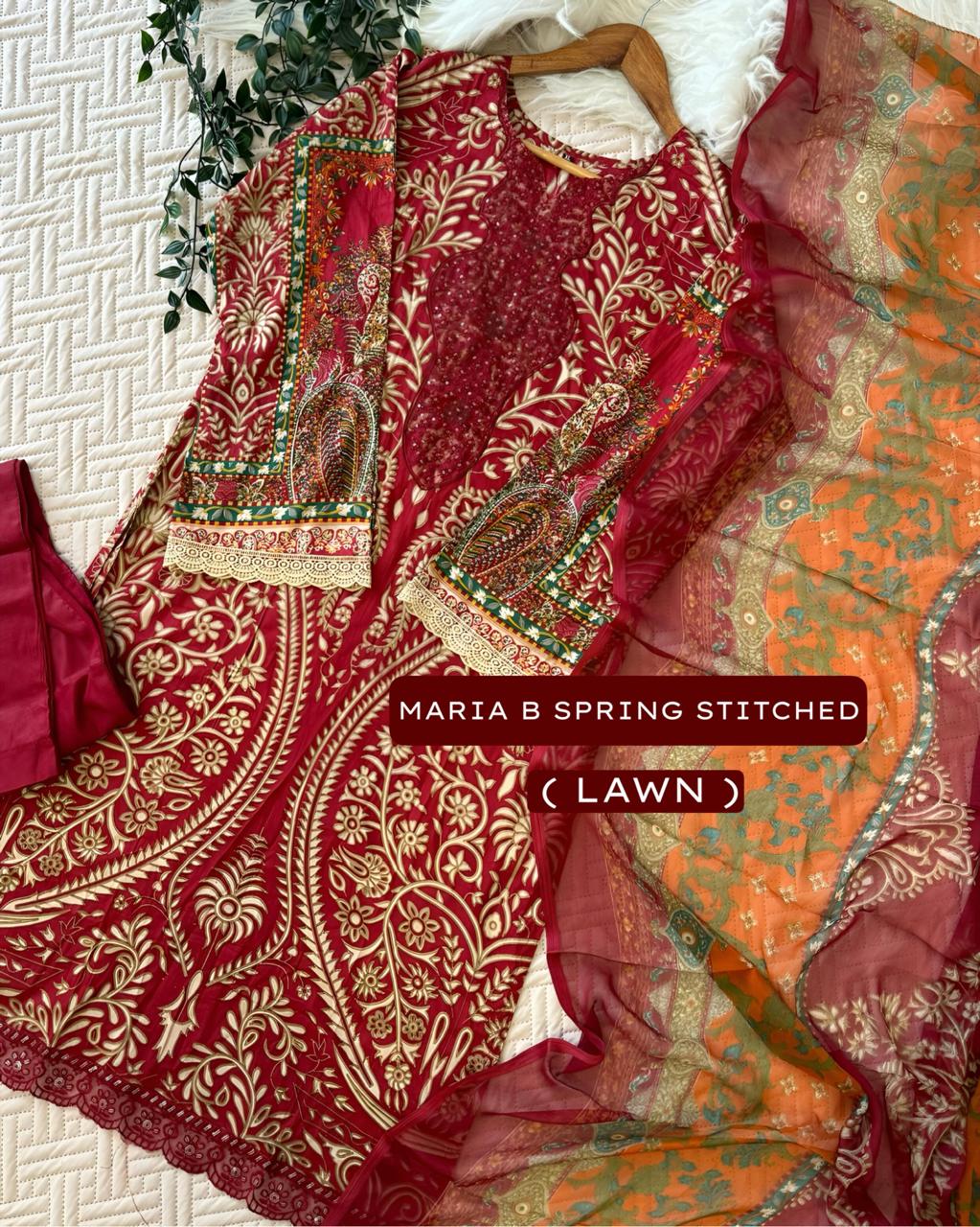 Bosque| Adan’s Libas Stitched Lawn Suit – Women’s Ready-Made Set with Dupatta