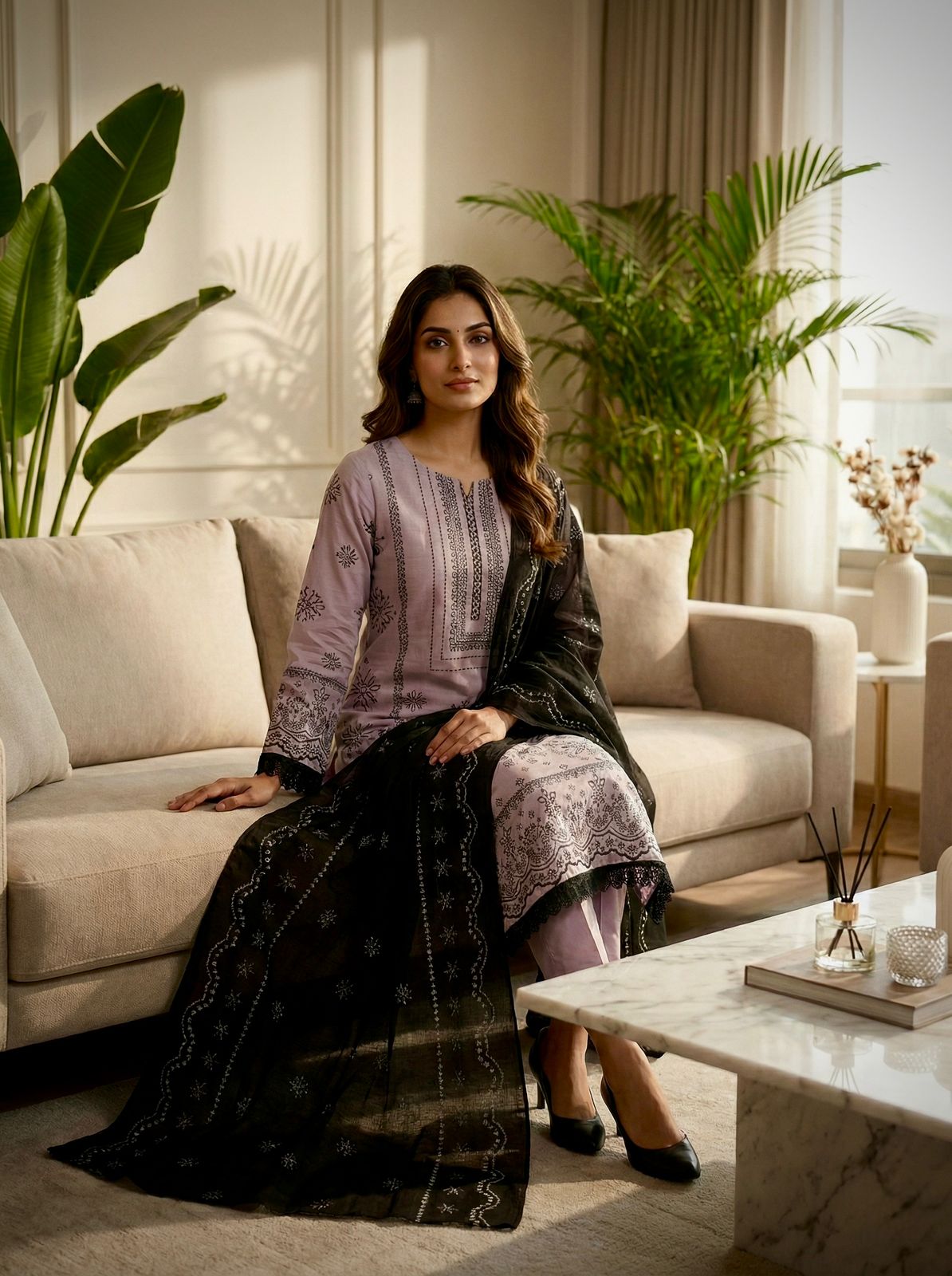 Bosque|Aghanoor Ready-Made Cotton Lawn Suit – Women’s Lace Work Collection