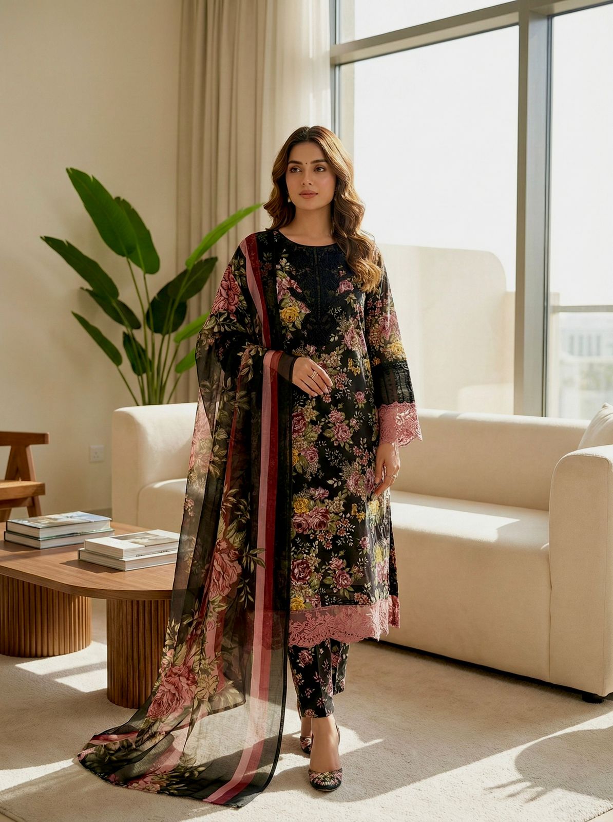Maria B Stitched Lawn Suit – Women’s Cotton Embroidered Ready-Made Collection