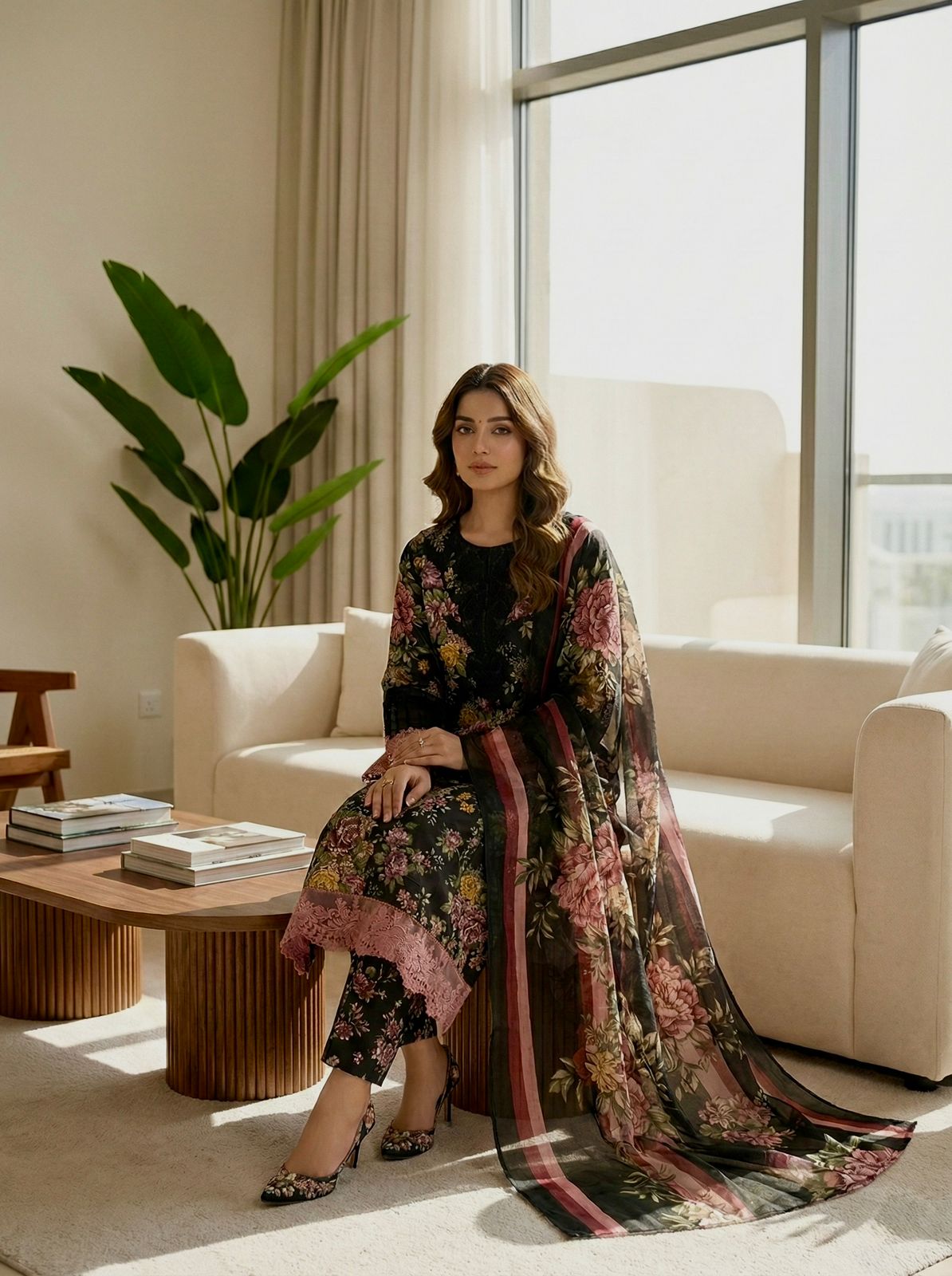 Maria B Stitched Lawn Suit – Women’s Cotton Embroidered Ready-Made Collection