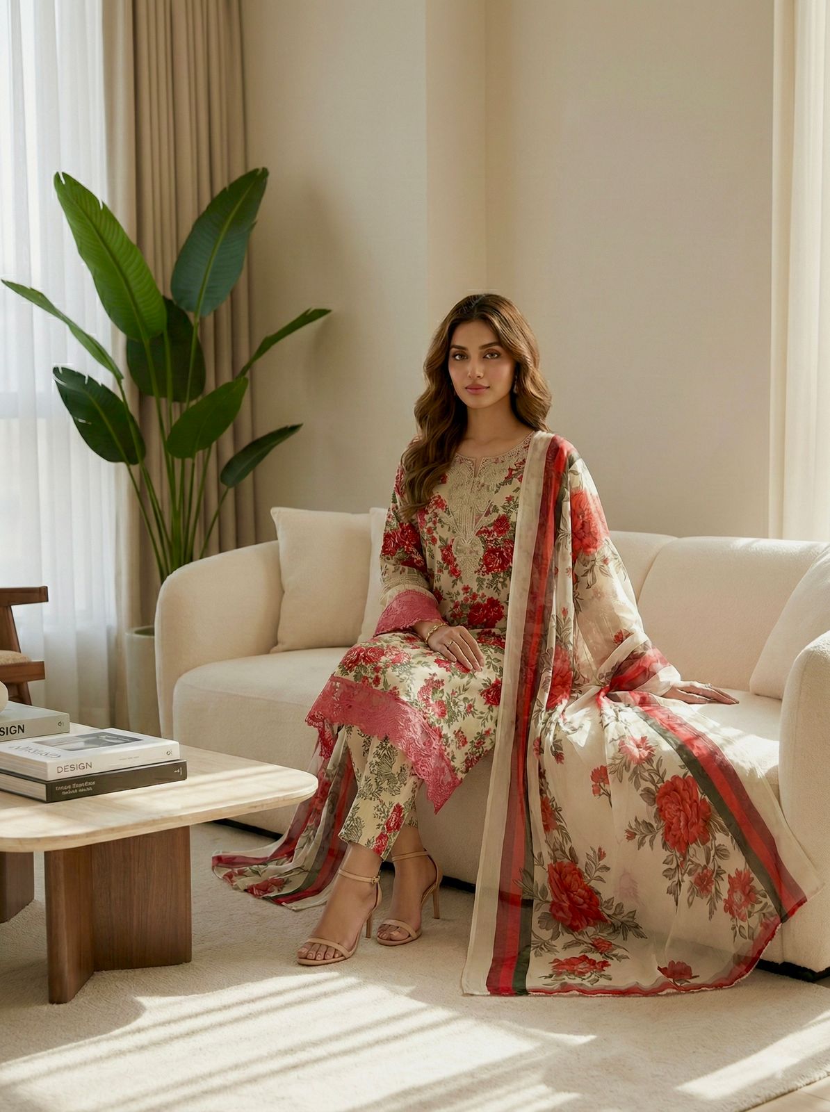 Maria B M Print Co-Ord Set – Women’s Cotton Embroidered Ready-Made Collection