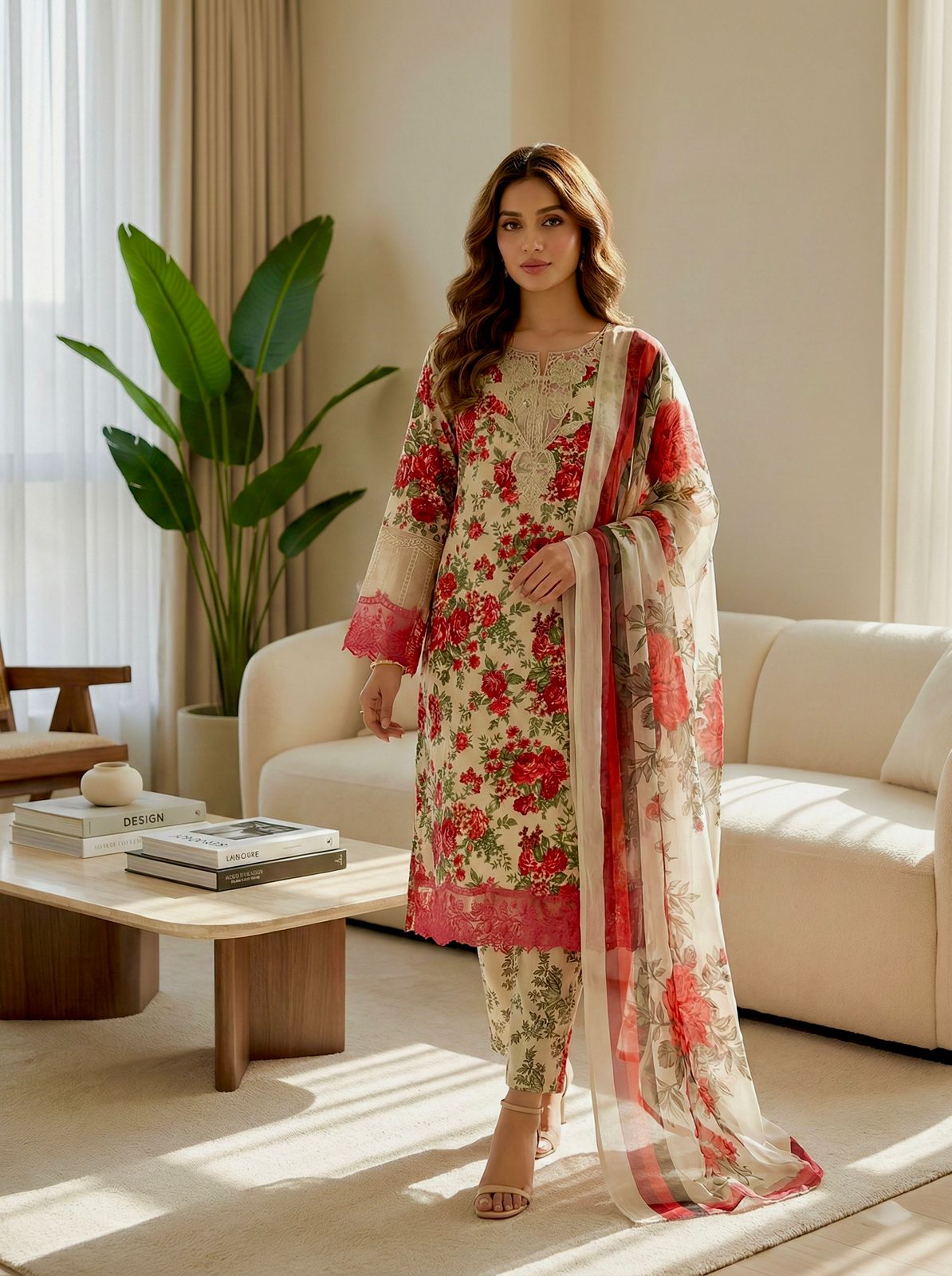 Maria B M Print Co-Ord Set – Women’s Cotton Embroidered Ready-Made Collection