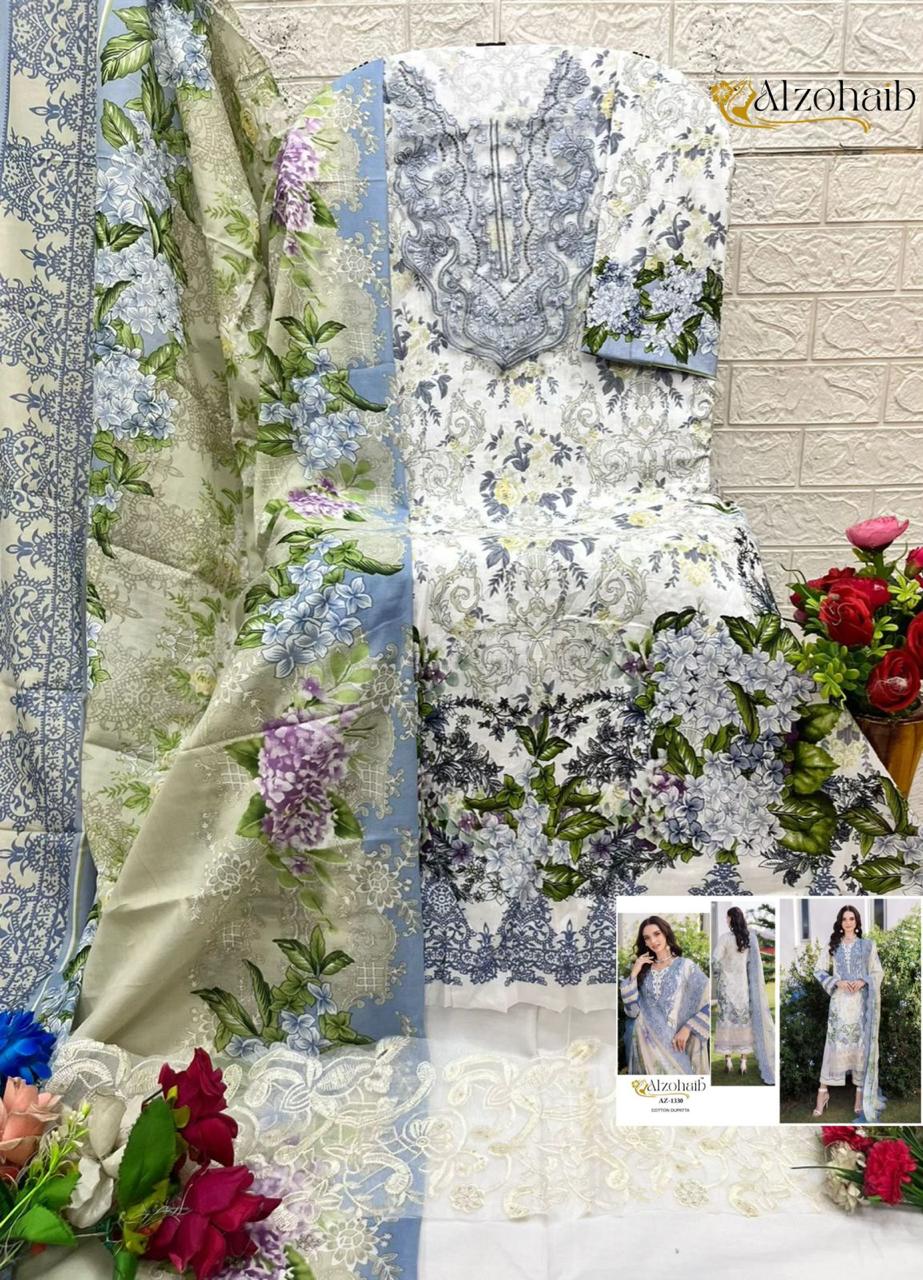 Adan’s Libas Premium Stitched Lawn Suit – Embroidered Cotton Set with Chiffon/Cotton Dupatta