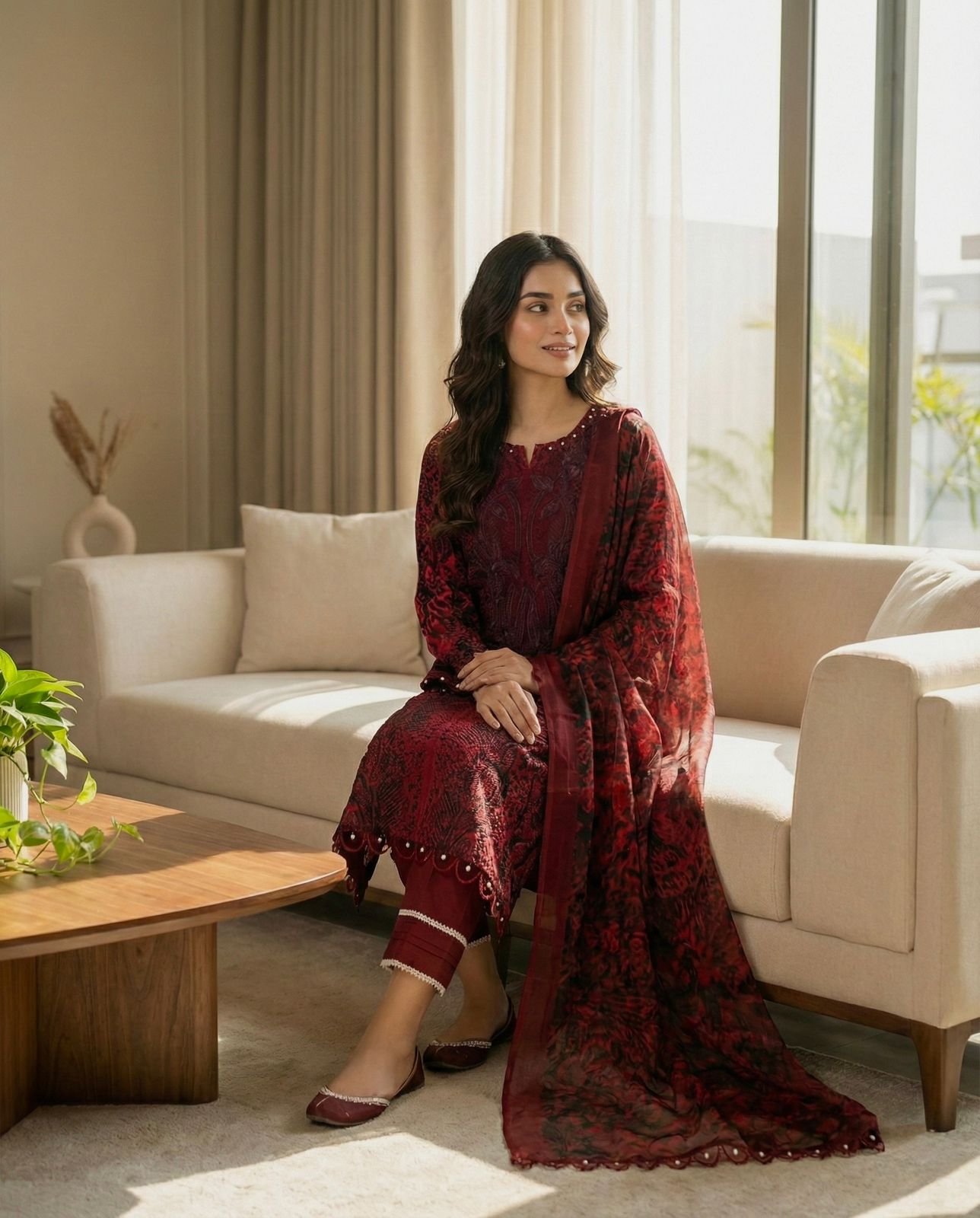 BOSQUE-Adan’s Libas New Stitched Lawn Suit – Premium Ready-Made 3-Piece Set